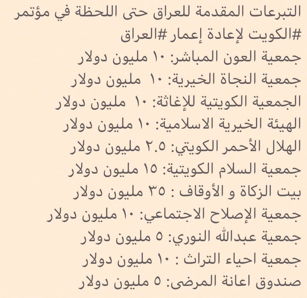 Ahmdalmaimoni's tweet photo. #موتمر_اعاده_اعمار_العراق

سنه كامله ابحث عن جمعية خيرية تتبنى مشروعي الخيري وهو " دفع رسوم الطلبه البدون والمستعسرين " لكن لاحياة لمن تنادي واليوم تخرج لنا بعض الجمعيات بالتبرع بالملاين لاعمار  العراق عيالنا اولى من العراق. https://t.co/7G5bwC3DGq