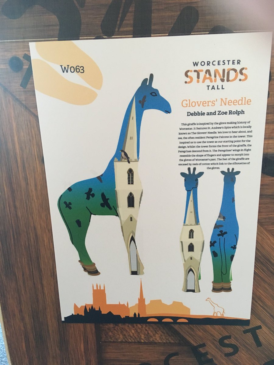 DebbieRolphGD's tweet photo. @TheHiveWorcs @ZoeKimR @WorcStandsTall @wildinart Enjoyed a visit to @TheHiveWorcs today to see mine and @ZoeKimR ‘s giraffe design for @WorcStandsTall. Some great designs. Looking forward to seeing the winners. #giraffe #localartists @wildinart #WorcestershireHour https://t.co/Mn0O9YTYc4