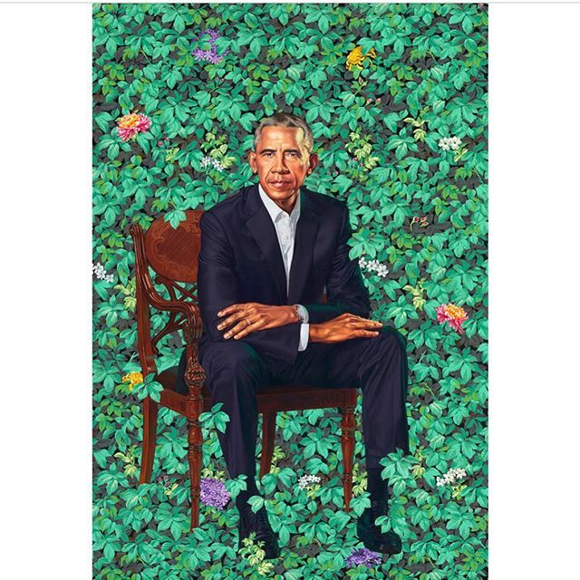Culture_List's tweet photo. New presidential portrait of #barakobama by #kegindewiley for the @smithsoniannpg https://t.co/bZQcWxR5xL https://t.co/2K5zXAQW1a