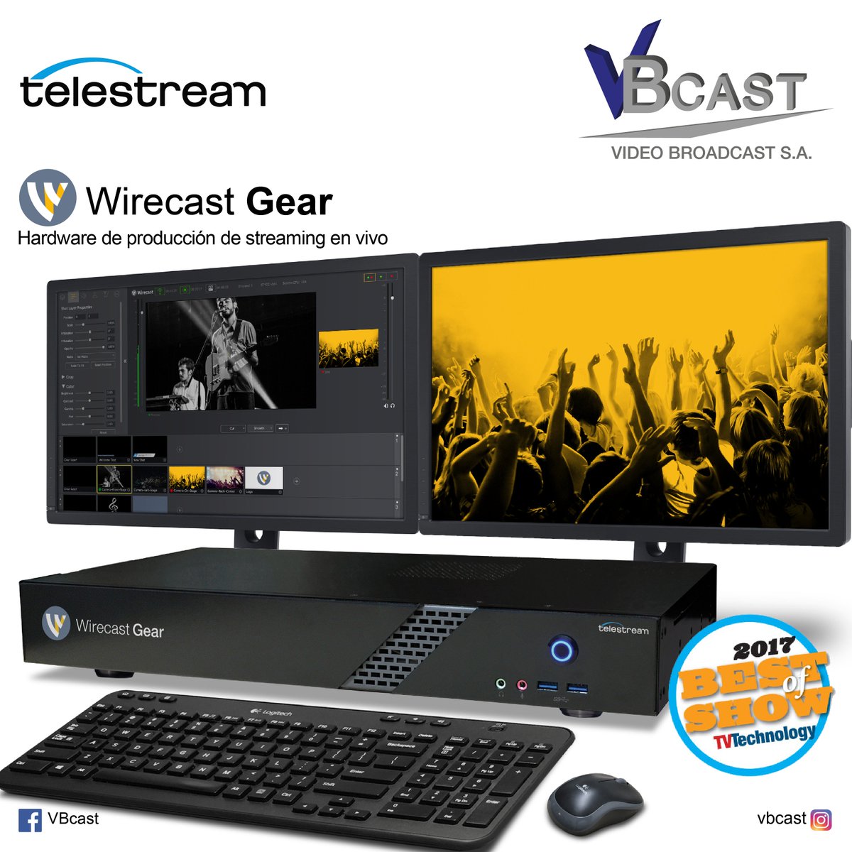 VBcast1's tweet photo. TELESTREAM presenta su sistema de producción Wirecast Gear, con streaming y publicación en vivo en redes sociales completamente configurado, asequible y fácil de utilizar. Es una estación de trabajo portátil, extremadamente versátil.
https://t.co/OeK9rojsSo
#VBcast #Telestream https://t.co/XCnHpgKqfp