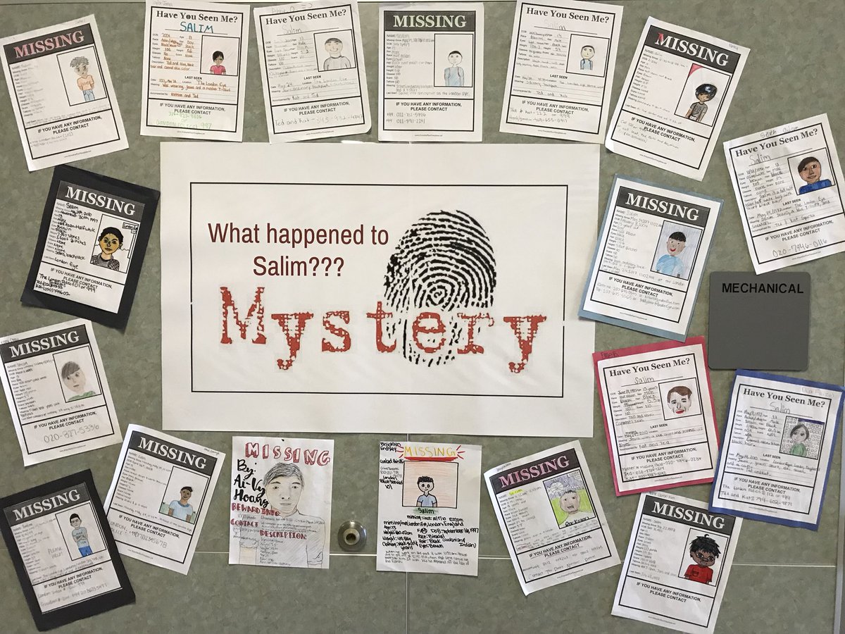 What happened to Salim? 6th grade is on the search. #KillianMustangs #thelondoneyemystery @sdowdtrust