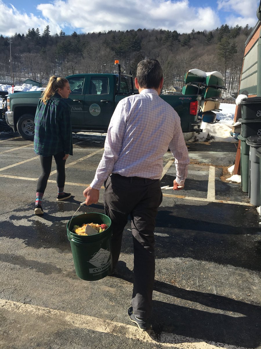 mhsearthgroup's tweet photo. Your high school principal Mike Mcraith taking out the compost #vpaleads @vtprincipals https://t.co/a8jESfGJ0B