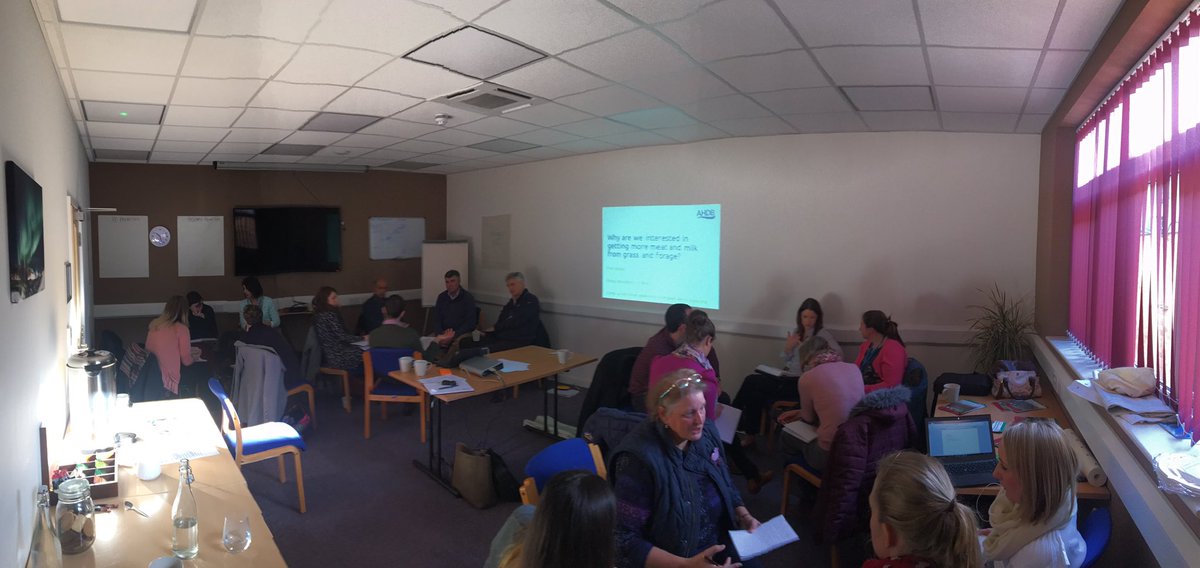 LizGenever's tweet photo. Was at good workshop today to plan future activity on grass and forage research and knowledge exchange. We are looking at @teagasc #grass10 and @AFBI_NI #grasscheck to see how we can pull out the best bits. https://t.co/zNpifsT1tk
