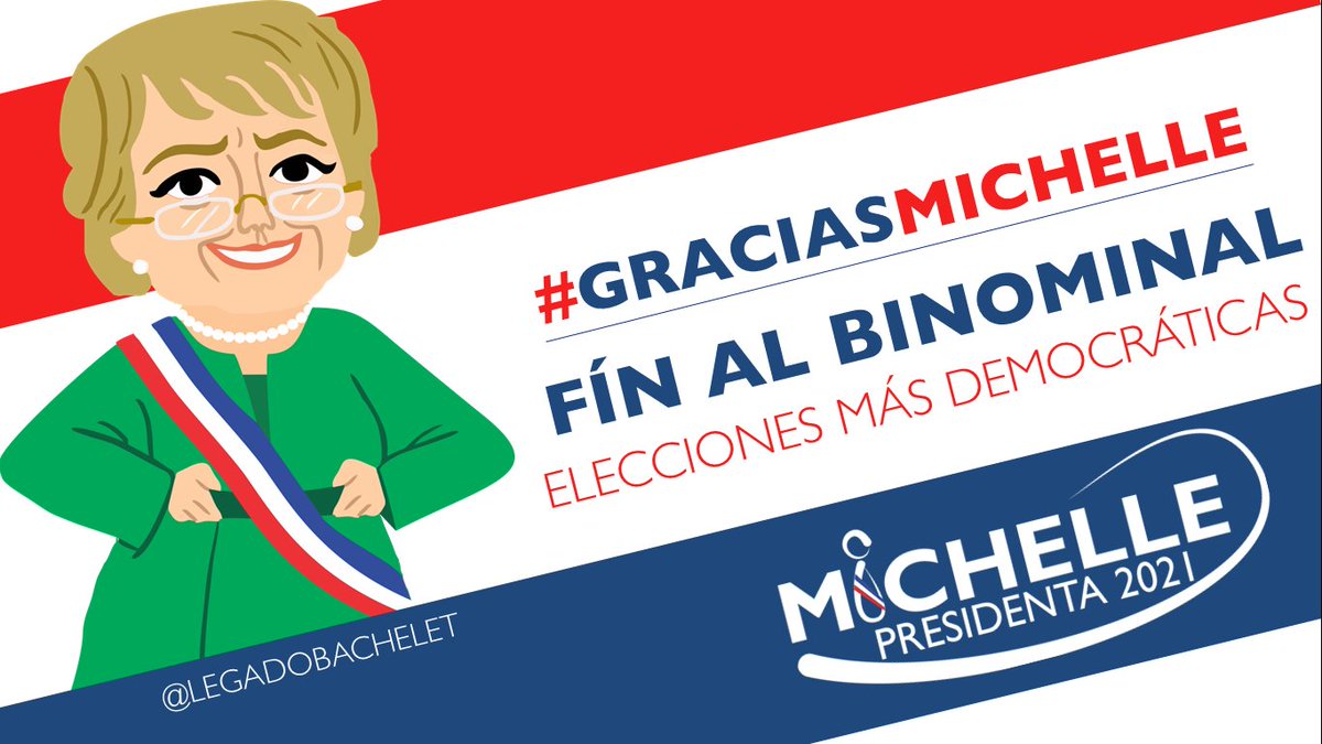 LegadoBachelet's tweet photo. #GraciasMichelle por el #FinAlBinominal, nuestras elecciones parlamentarias son más justas y democráticas https://t.co/whHueeThgC