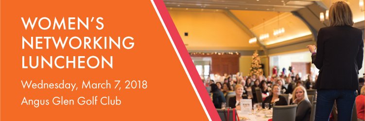 Female entrepreneur? Networker? Come connect with us at the Markham Board of Trade Women's Networking Luncheon March 7th <a href="/angusglen/">Angus Glen</a> with inspiring speakers, shopping and great food markhamboard.com