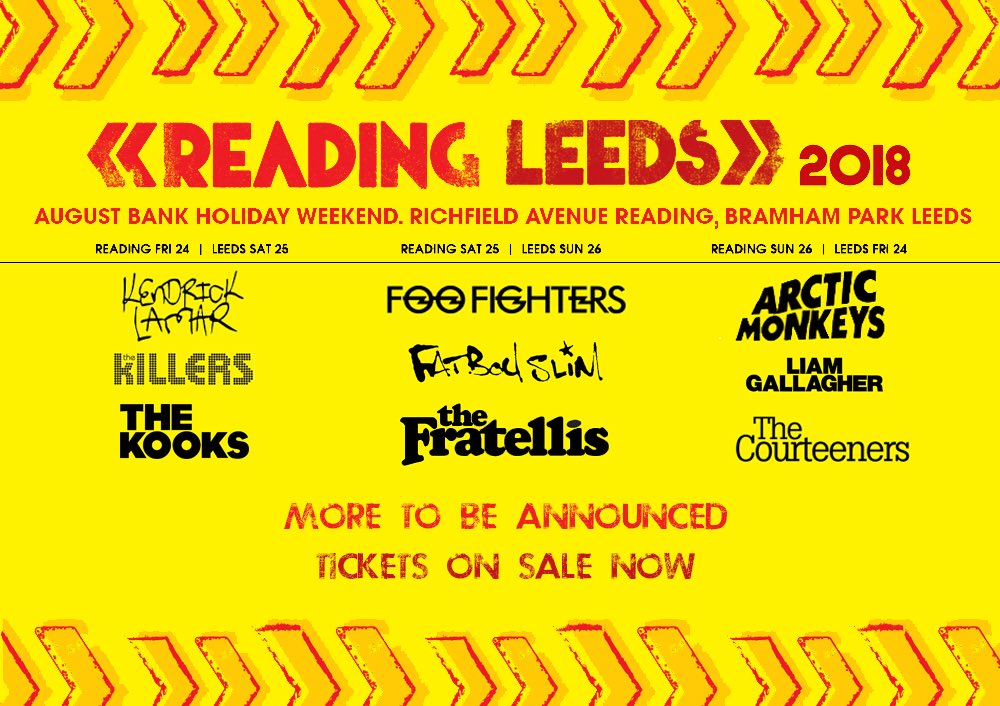 READING/LEEDS 2018 LEAKS on Twitter: "THESE THE LEAKED HEADLINERS FOR READING LEEDS FESTIVAL 2018! #READING #LEEDS #LINEUP / Twitter