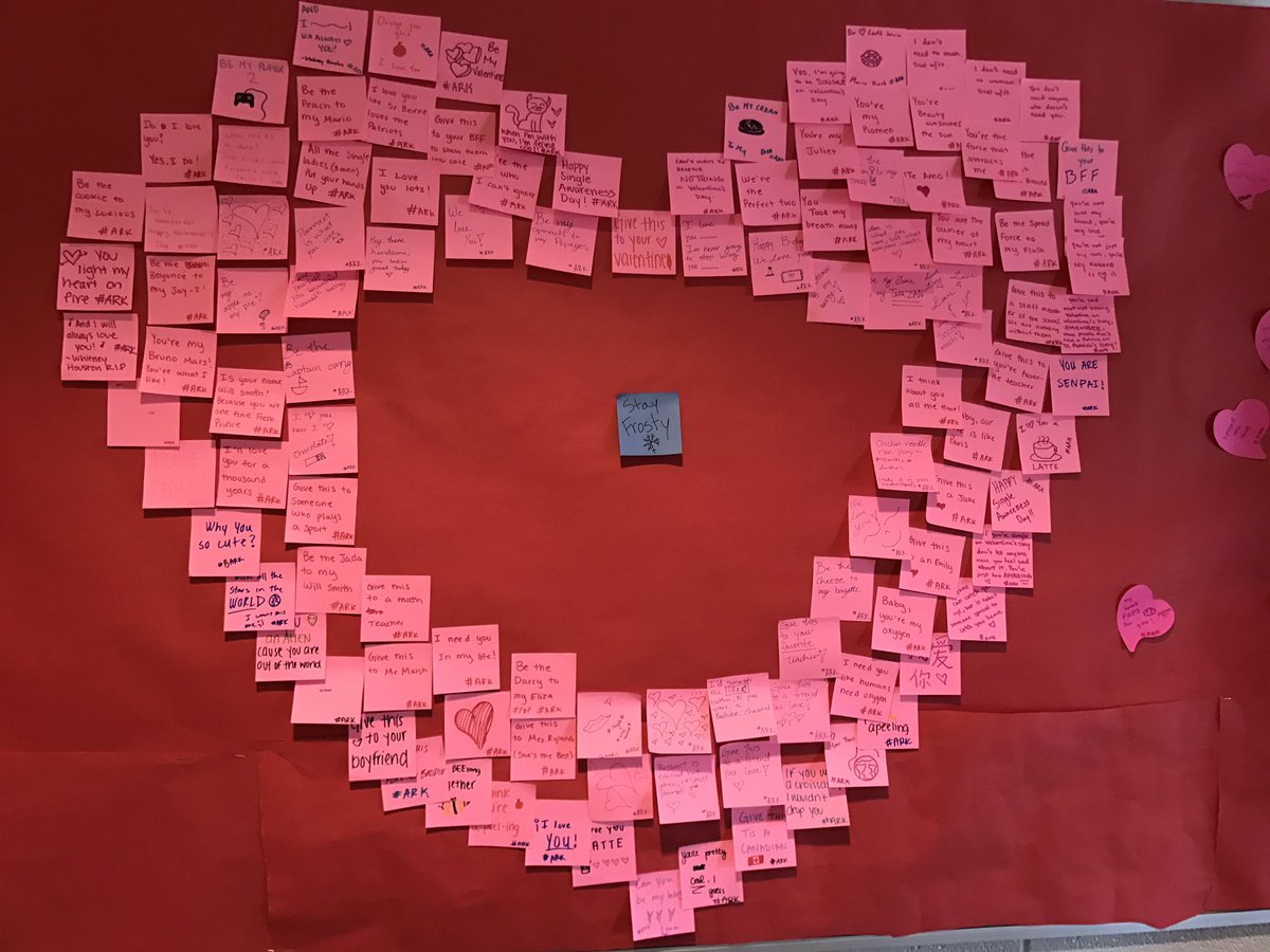 battlefieldARK's tweet photo. Check out our #ARKtivity in front of the school! Our theme this month is Friendly February ❤️ https://t.co/5mGBljKhPI