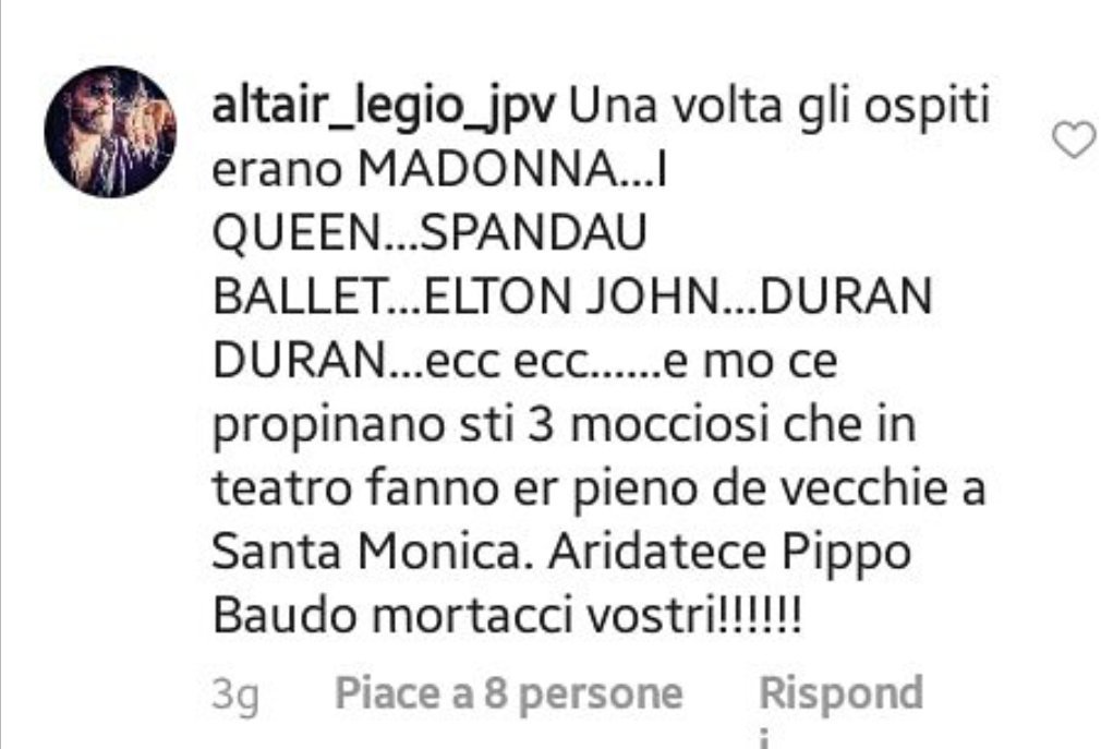 AssuntaSora's tweet image. Spandau Ballet, Duran Duran... ma non erano in voga negli 80!?😂 ma da ndo è uscito questo?Dalla chiusura con "mortacci vostri" si deduce che un lord inglese😂 te credo che non je piace Il Volo 😂😂😂😂😂😂 so' troppo raffinati pe' lui 😁 @PatriciaRocchi1