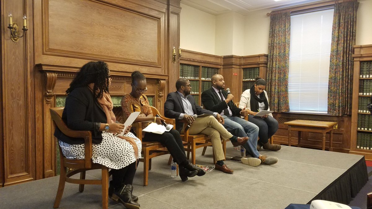 keneshiagrant's tweet photo. The #YoungBlackPhD panel is in full swing! https://t.co/yvFULfEokn