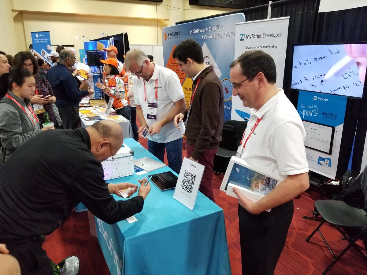 MyScript's tweet photo. We had a great time in San Francisco last week attending #DevWeek18 and discussing Interactive Ink benefits with top #tech companies. https://t.co/KUjGzf4c4G