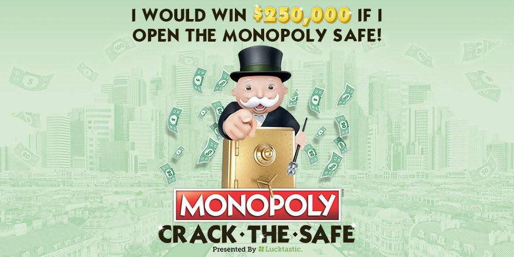 Donnafe1111's tweet photo. $250,000 is sitting inside the MONOPOLY safe! https://t.co/kRaUGBzTJs https://t.co/TXBqlF7xMH
