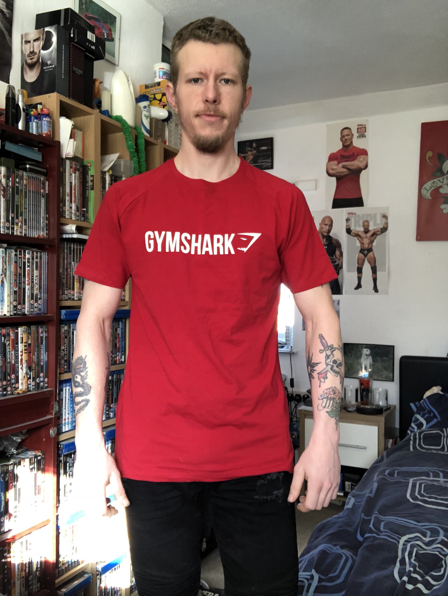 Martin Page on X: My new @Gymshark Apollo V2 t-shirt in deep red/white # gymshark #beavisionary  / X