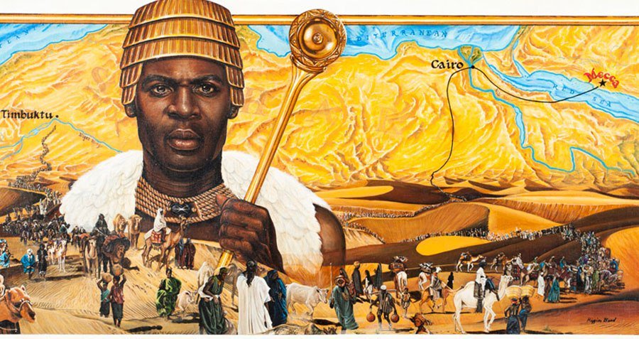 20. Al Umari recorded a conversation between Ibn Amir Hijab, the Governor of Cairo, & Mansa Musa, of the Mali Empire, in the year 1324. Musa, who was en-route to Mecca for hajj, told Hijab that his brother/predecessor (Abu Bakari) had authorized 2 voyages across the Atlantic.