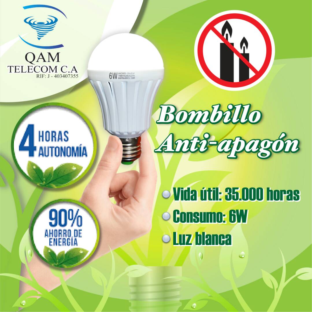 QAMTelecom's tweet image. 💡 No te quedes a oscuras, tenemos para usted el bombillo anti-apagón. ¡Sea precavido! #PuntoFijo #Falcón #DiaDeLaJuventud