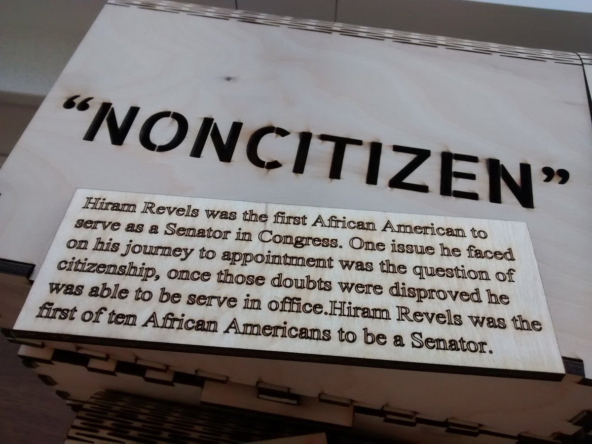 MakerZigler's tweet photo. #lasercut texts for inside "hidden truth" boxes made by African American history students in the BITlab @BullisSchool. #BlackHistoryMonth https://t.co/tgVlHLc5q2