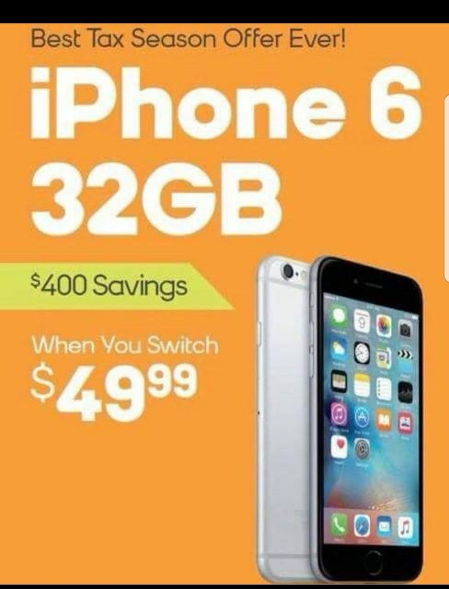 BoostThornton's tweet photo. Shop #Smart and pay #Smart with #BoostMobile and #SmartPay! IPhone 6 32gb, $49.99 when you #MakeTheSwitch! Get the phone you love, PLUS accessories, and 2 monthly bill payments! All for one low price today! Stop by 881 Thornton Pkwy for more details! #BoostNation https://t.co/M2aOWzccAx