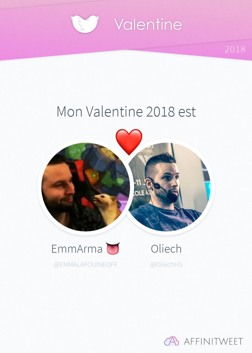 EMMALAFOUINEOFF's tweet photo. #Affinitweet Valentine
Cette année tu es à moi @OliechHS ! ❤️
Et toi, avec qui te retrouveras-tu ?
via https://t.co/p9LNhG5gSp https://t.co/z4oh91QgHE