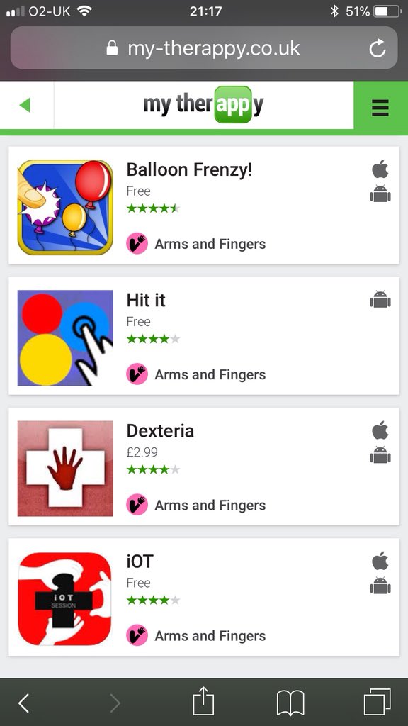 MunfordDanielle's tweet photo. @Louisepenny87 @ACPIN_UK @smjackson9 @HG1OT @NicoleBevanOT Plenty of apps on @mytherappy for upper limb rehab that could be fun for carers/ family to use with patient #ACPINCPD https://t.co/njZn2mpou3