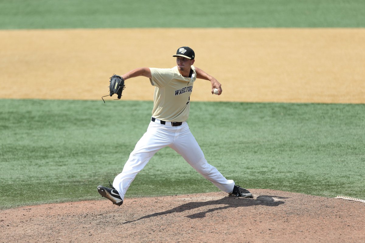 WakeBaseball's tweet photo. Head coach Tom Walter confirms the opening weekend pitching rotation:

Friday - Griffin Roberts
Saturday - Carter Bach
Sunday - Colin Peluse (gm 1), Jared Shuster (gm 2) https://t.co/hE6HMv4OFh