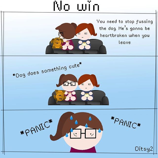 Ditsy_2's tweet photo. Scant Scant be giving the dog separation anxiety.
#ditsy2comic #ditsy2 #puppy  #dog  #illustration  #digitalart #art  #panic  #comic  #illustration  #art  #pencildrawing  #comedy  #new  #funny  #relationship  #dogs  #dankmeme https://t.co/hUNUEWOSfB