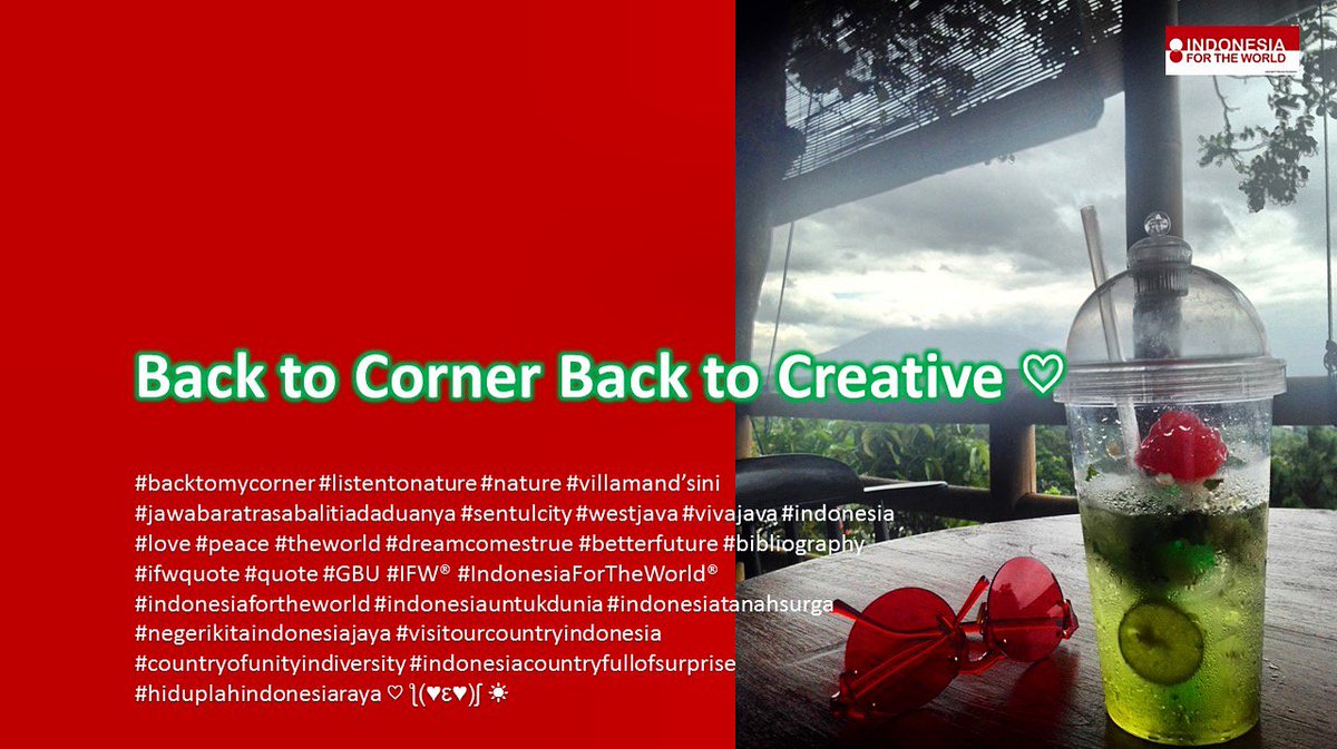StevanyIFW's tweet image. Back to Corner Back to be Creative ♥️ 
#listentonature #nature #villaamand'sini #bojongkoneng #sentulcity #westjava #bebliography #ifwquote #quote #IFW® #IndonesiaForTheWorld® #indonesiafortheworld #indonesiauntukdunia 🇮🇩♥️