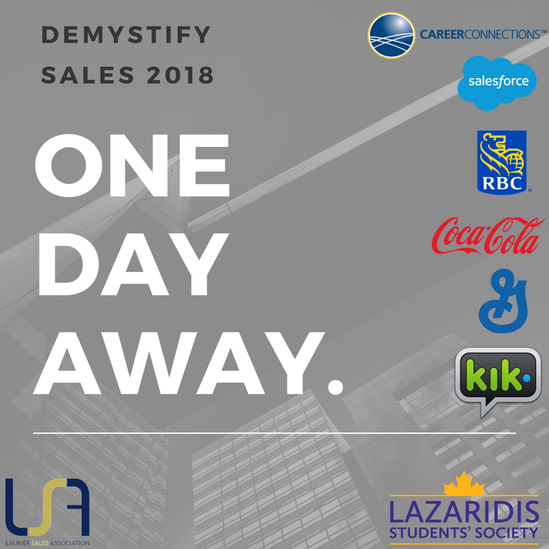 LaurierSales's tweet photo. Only one day away from our Demystify Sales event! Gain amazing insight on what a career in sales looks like as well as get your foot in the door by networking with industry professionals. Hope to see you there!

To attend the event head here: https://t.co/Ntv4SqiVa2 to register! https://t.co/2EeIxbzecU