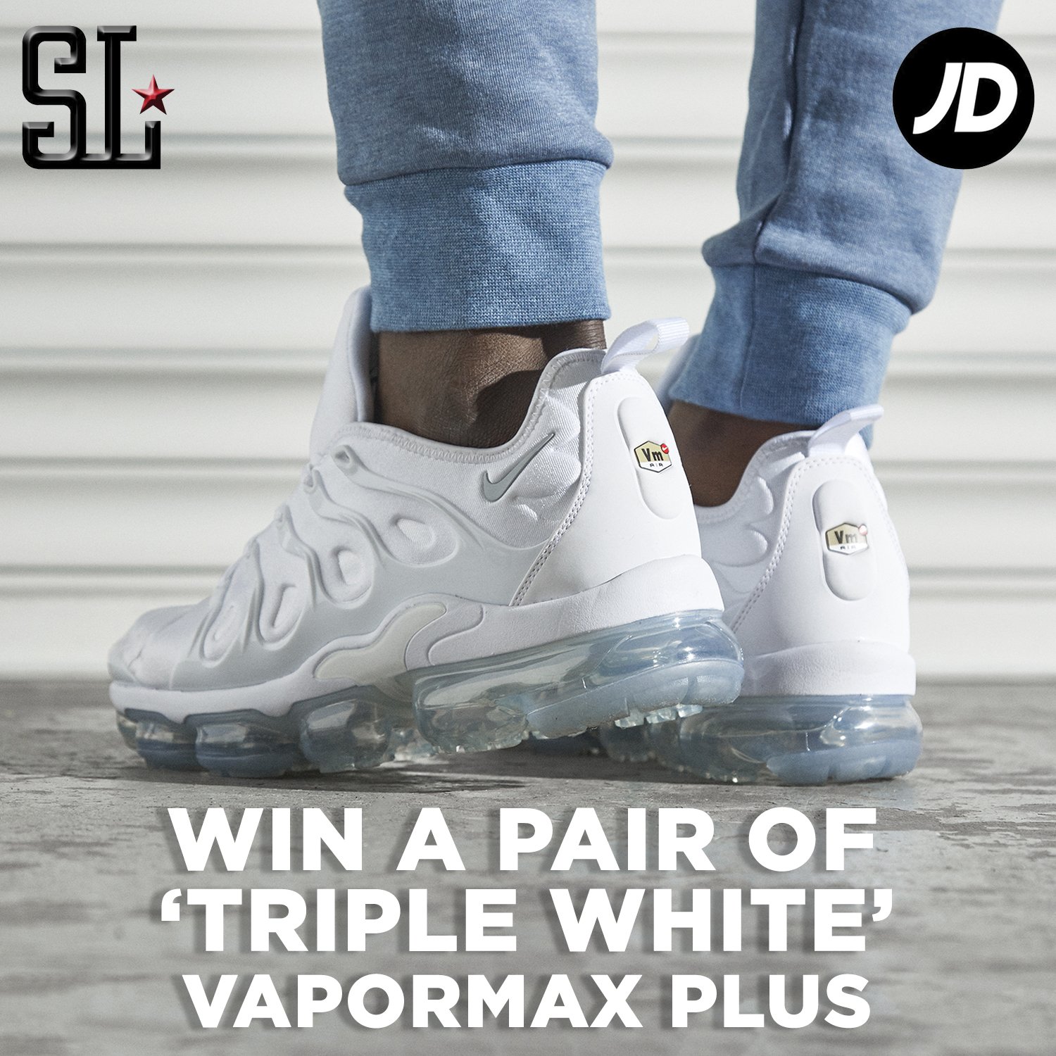 Vapormax plus top white jd