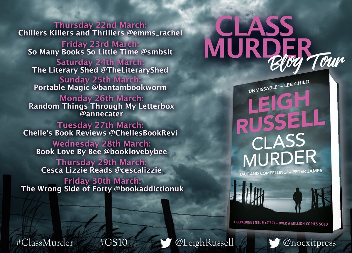 booklovebybee's tweet photo. 28th March I’ll be doing the blog tour for Class Murder! #classmurder #blogtour #gs10 #bookblog @leighrussell https://t.co/M3ssHQHV4M
