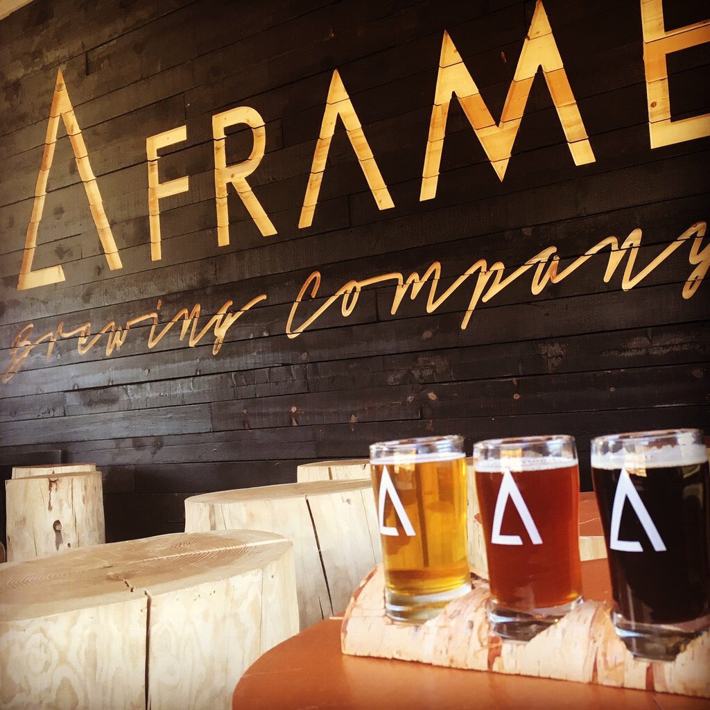 A-Frame Brewing seasonal specials - the juicy, hazy East Coast style IPA and the dark and roasty Black IPA. Here for limited time only! #bcbeer #beer #craftbeer #whistler #apreswhistler
