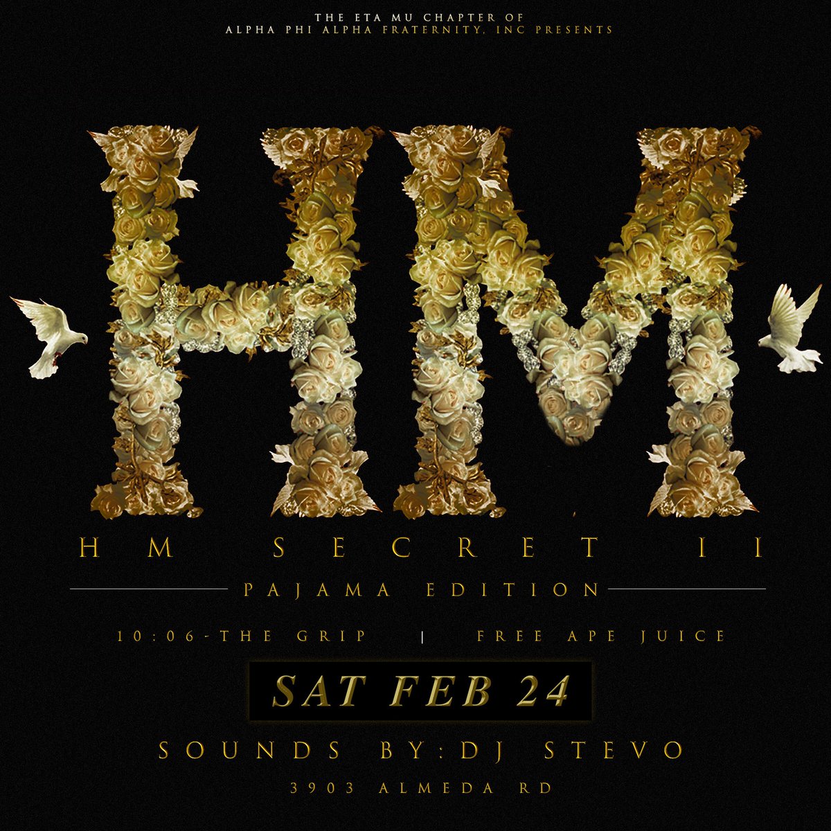 theyloveE__'s tweet image. Come comfortable in pjs AND get free ape juice 🧐 might as well. #HMAlphaWeek #HMSecret2