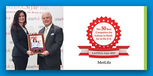 MetLife's tweet photo. We’re proud to be named one of the companies on @LATINAStyleMag’s list of ‘The 50 Best Companies for Latinas to Work for in the U.S.’ thirteen years in a row. #LS502018 https://t.co/XclT7rUuig