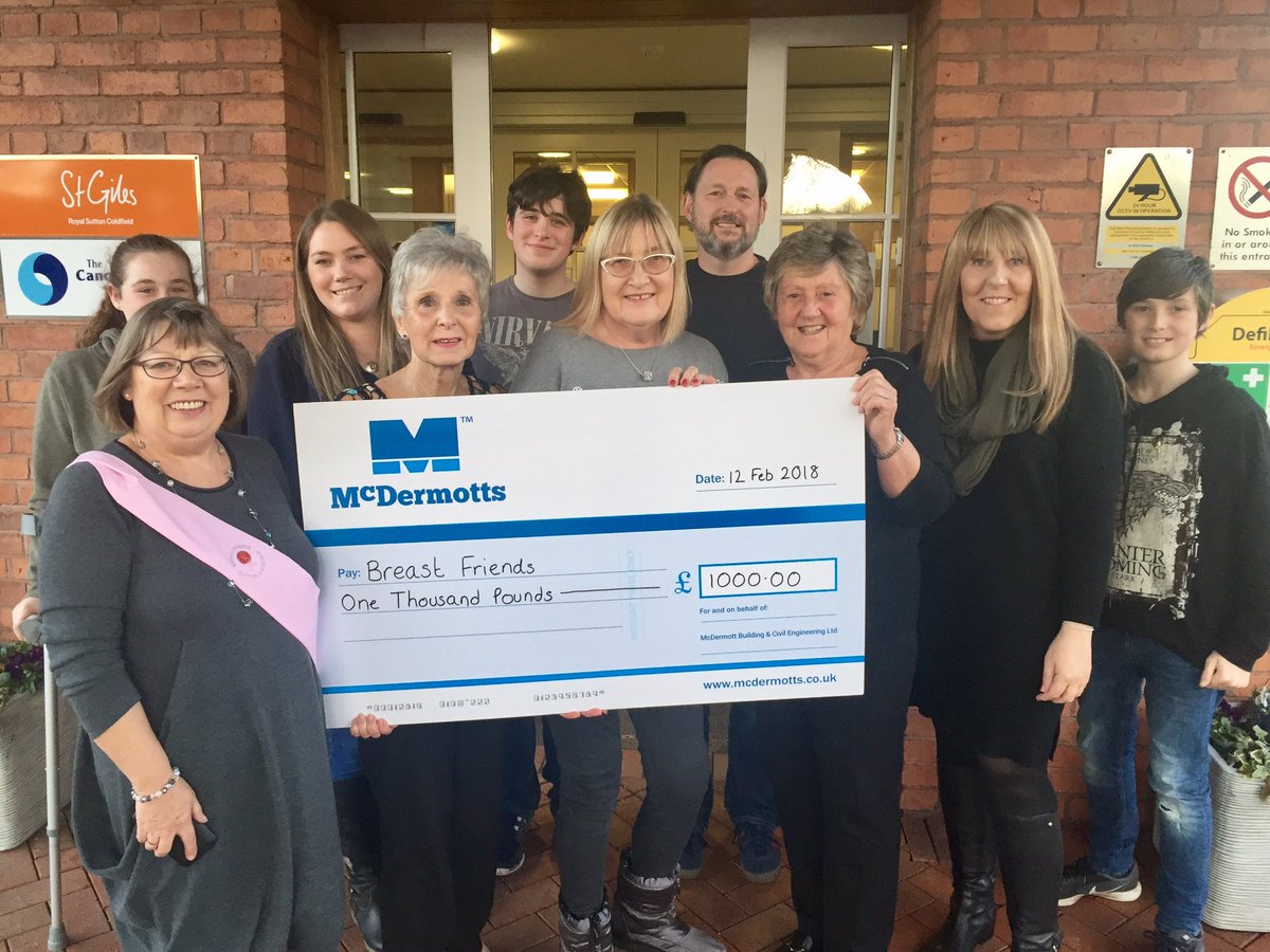 BreastFriendsSC's tweet photo. Thank you @weareMcDermotts for supporting Breast Friends. A pleasure to meet Pratibha who presented us with a cheque for £1000 and Laura who nominated us. We are so very grateful 💞💞 https://t.co/R1SqJsOa9W
