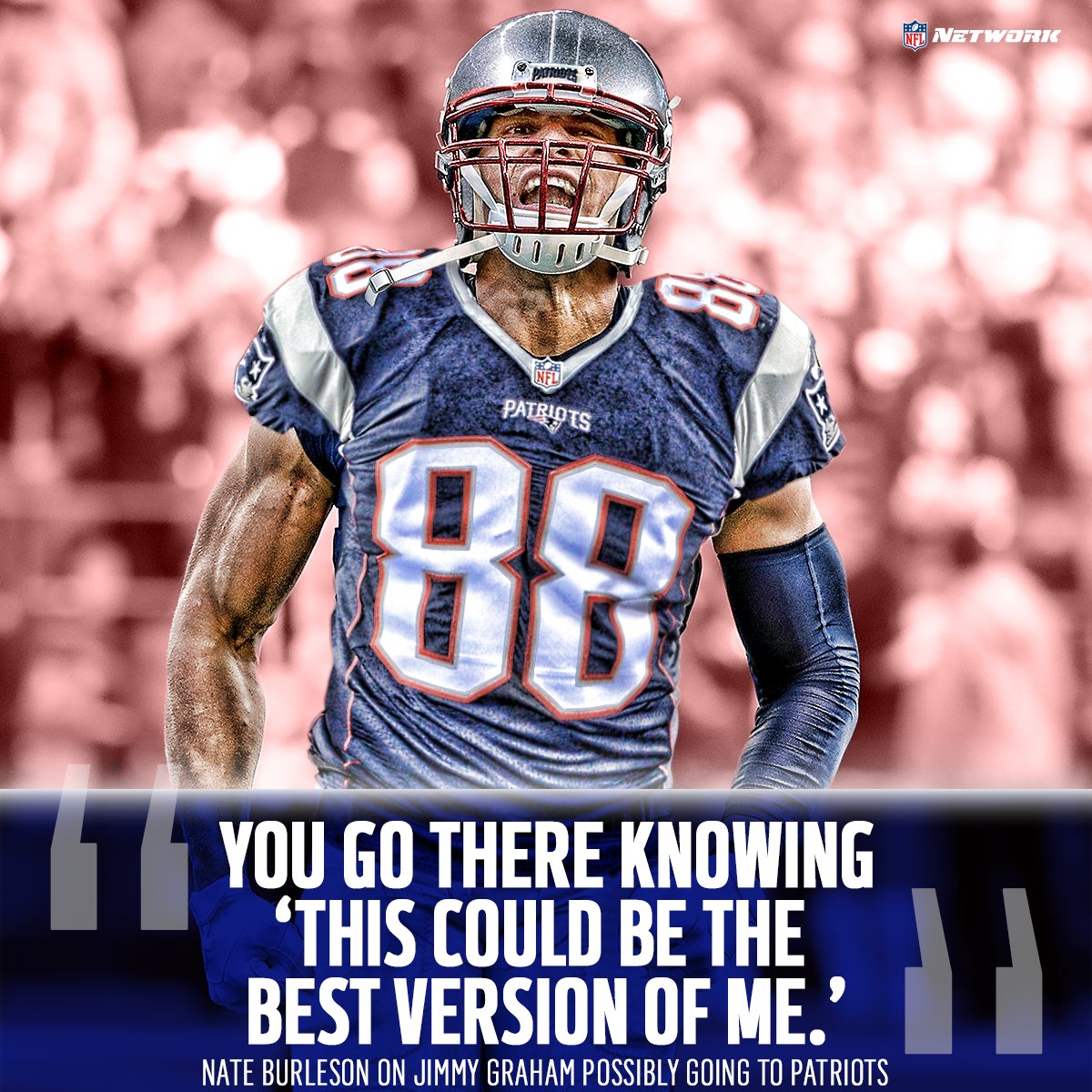 nflnetwork's tweet image. Jimmy Graham ➡️  New England? 

@Nate13Burleson wants to see it. 👀

📺: @gmfb