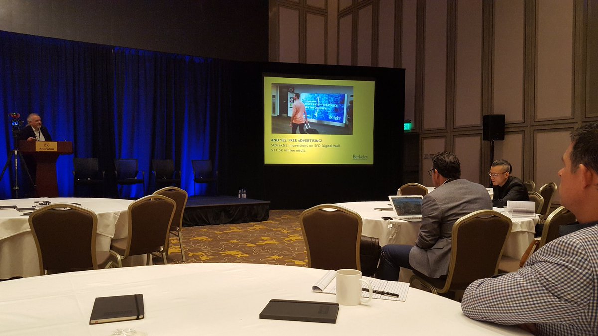 MBarretteCMO's tweet photo. Learning a bunch at #cmoexchange, there are lots of very smart people here like @heyram, CMO of University of California Berkeley - outstanding ad campaign! https://t.co/bcaKiVQqHc