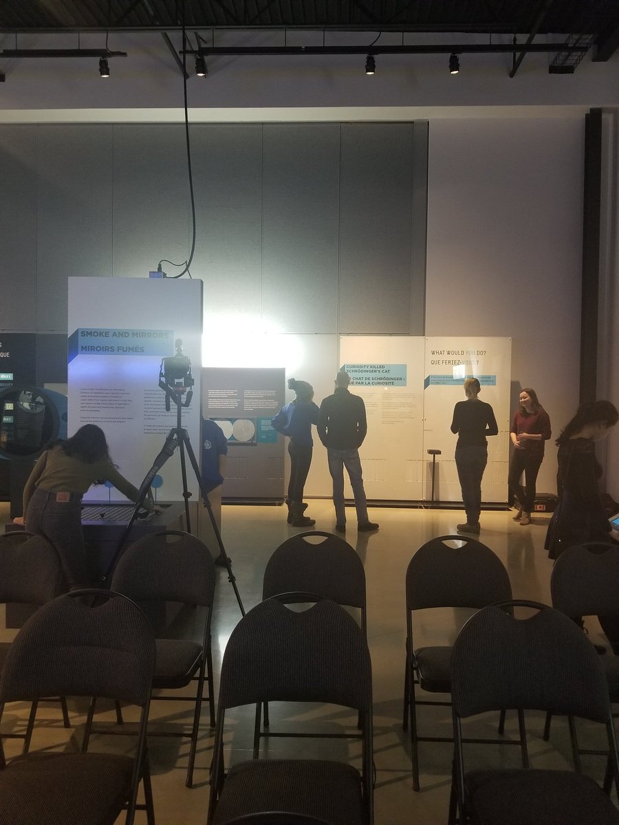 QuantumIQC's tweet photo. The first of our guests arriving to see @quantumexhibit @SciTechMuseum for our #WomenInScience event... stay tuned for a great conversation with @BardishKW and IQC researchers https://t.co/pxYTsNTEvR