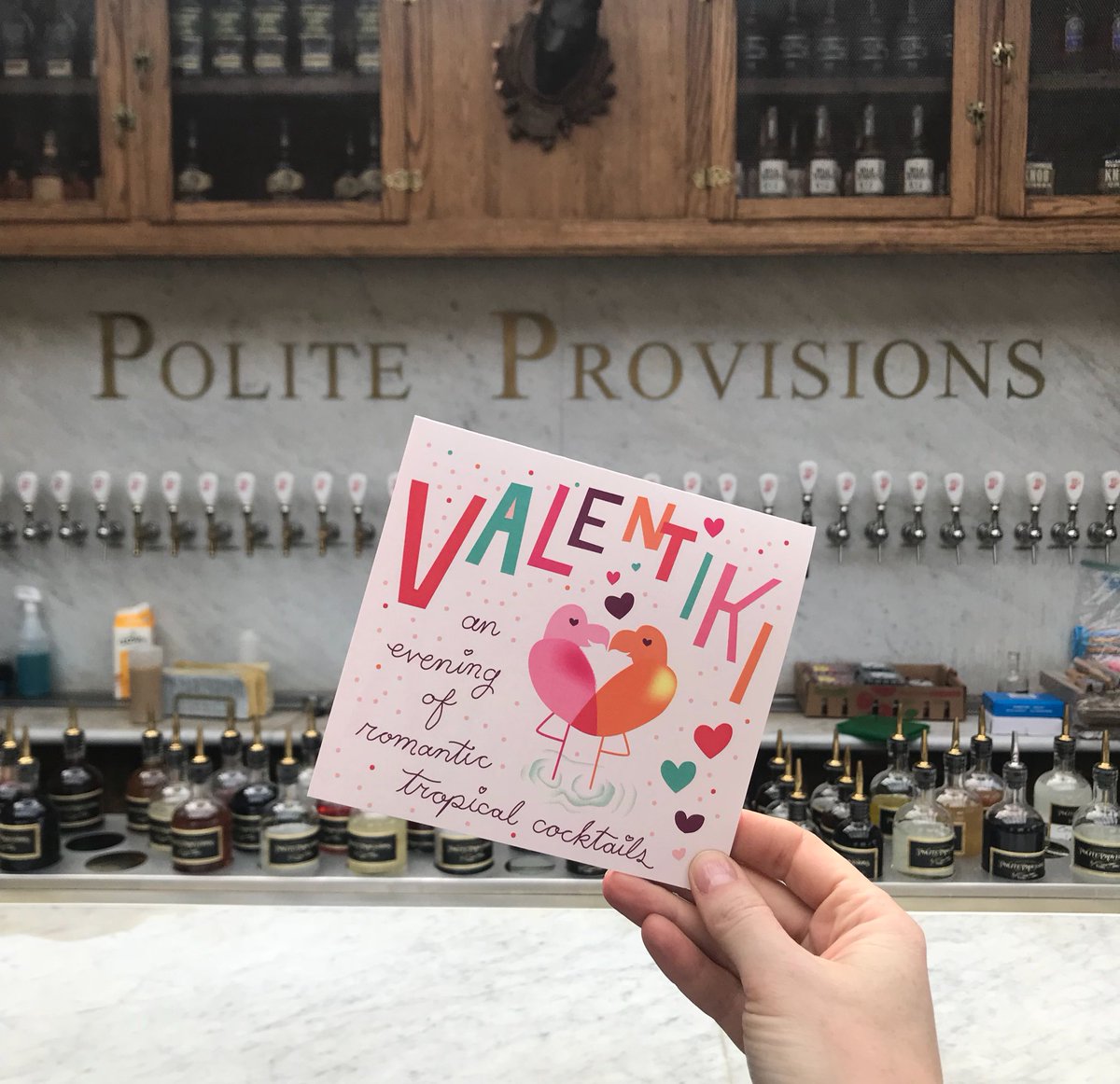 Lost Lake loves San Diego! Our valentines at Polite Provisions are having us over for an evening of romantic tropical cocktails — we’re calling it Valentiki, and you’re invited! 6pm till we run out of banana dolphins. 💕🌴 #valentiki