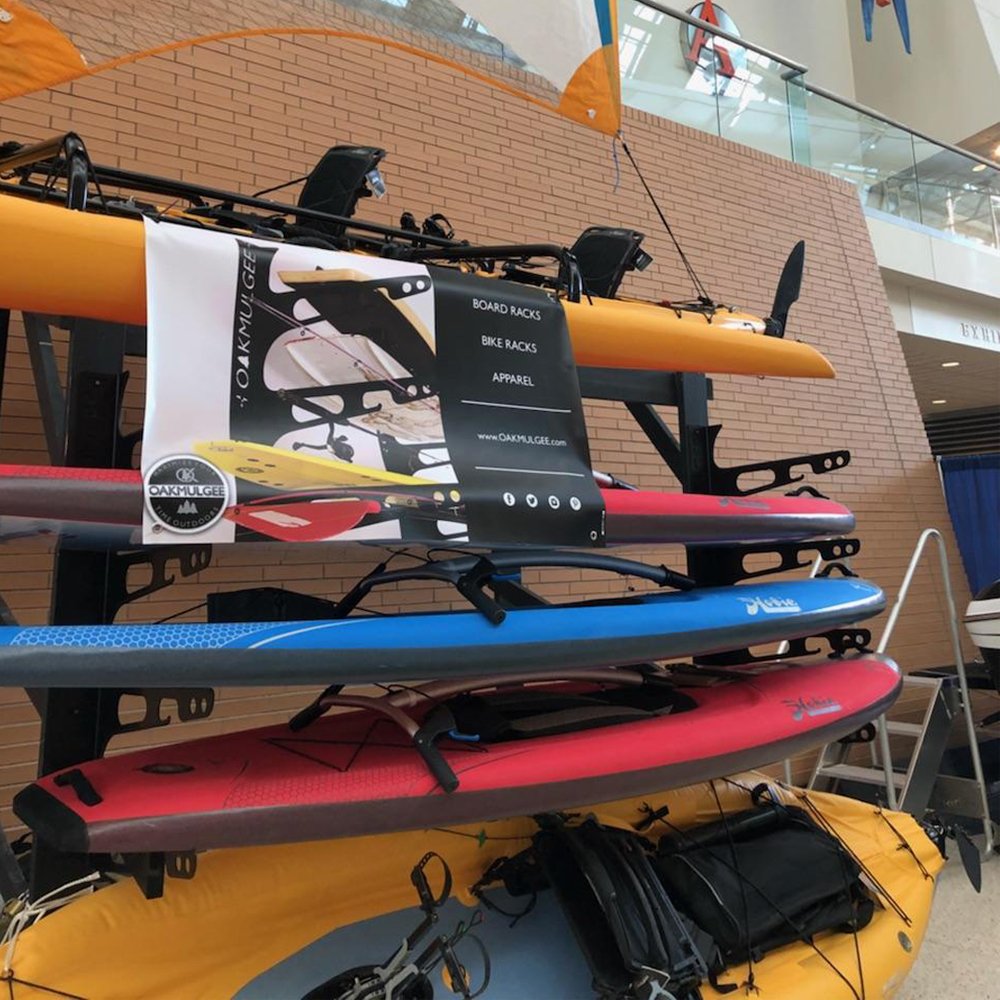 oakmulgee's tweet photo. Our friends at @glmarine  are at the @grboatshow  this week with some of our products.  Go find their booth, say hi and check out are racks. #oakmulgee #outdoors #gearstorage #adventureready #gear #outdoorgear #grboatshow #storage #SUP #surf #longboard #paddle #madeinusa https://t.co/IWr5CWj5h3