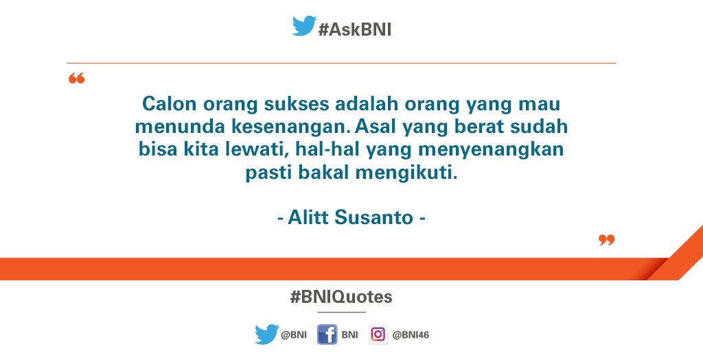 BNI's tweet photo. Kerja keras di masa muda akan terbayar mahal di masa tua. Setuju? #BNIQuotes https://t.co/tMLP4kRQDU