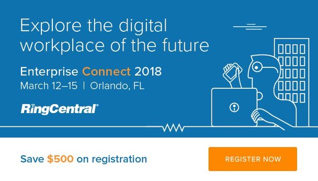 RingcentralS's tweet photo. Join @RingCentral at #EC18 in Orlando, Florida from March 12-15. Register here to save $500: https://t.co/VbCnNUR3Hm https://t.co/yAc7inLXmc