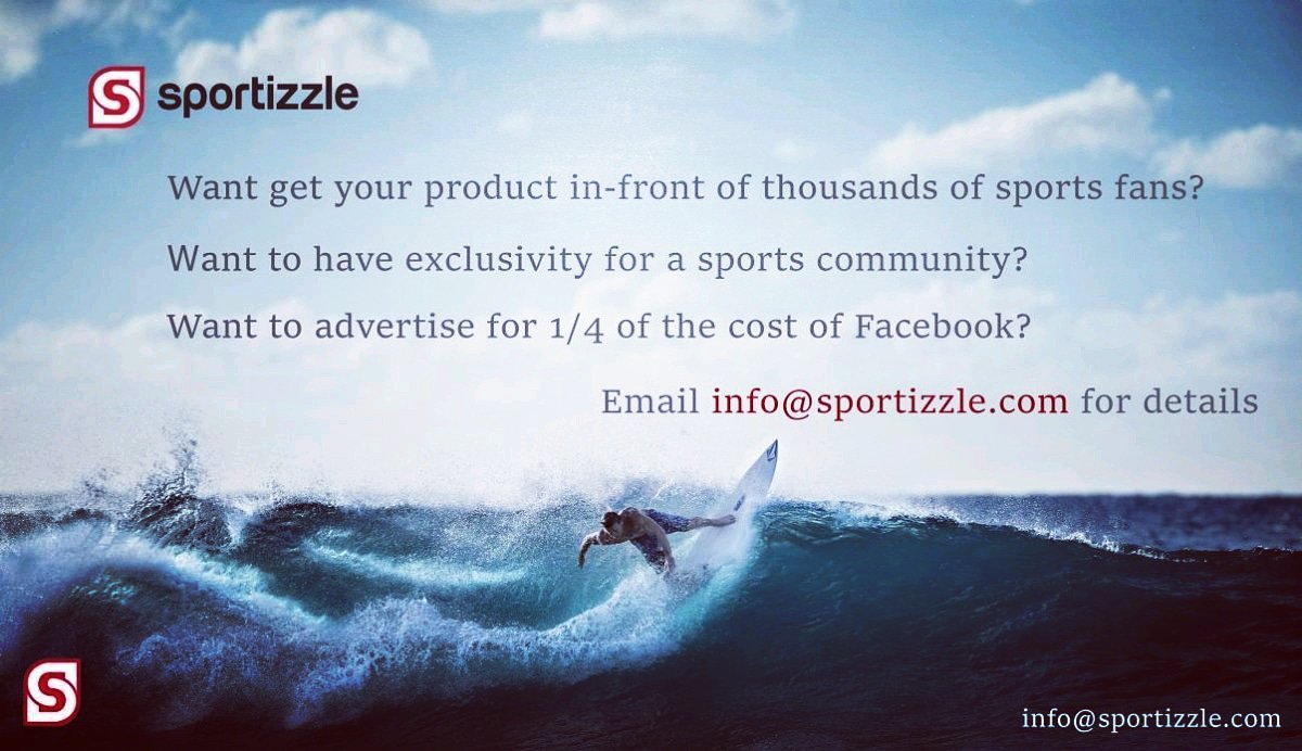 sportizzle's tweet image. info@sportizzle.com to find out about advertising

Info@sportizzle.com for posting job vacancies

#sportizzle #promotion #marketing #branding #social #media #sport #surf #nfl #merchandise #cycling #ski #running #football #rugby #tennis #squash #badminton #baseball #hockey #golf