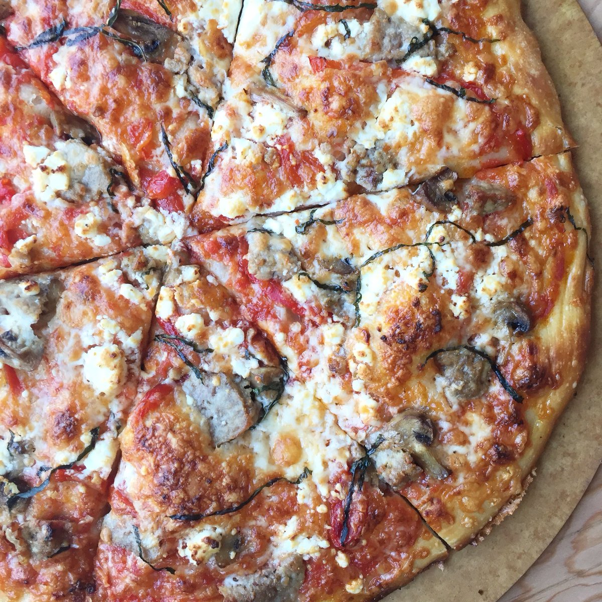 TODAYS FEATURE PIE // “THE SOLUTION” House made pork and fennel sausage, roast mushrooms, sweet and spicy peppers, mozzarella, tomato sauce, fresh basil 🌿 Named with ❤️ after our contractor, Karl @solution_one_projects 
Open 3-8pm
☎️ 778-430-4446
fernwoodpizzacompany.com