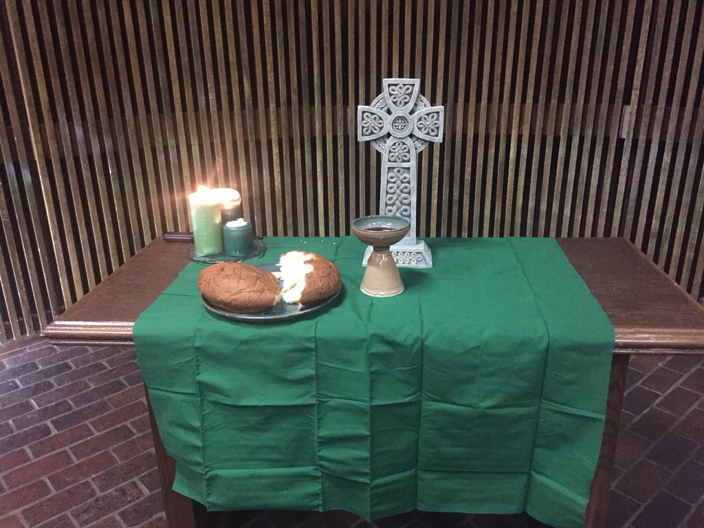 Melaina_Riley's tweet photo. I’m nothing if not a good altar-setter-upper. #CandidateMel #MelGoestoSeminary https://t.co/32T6hgCKrK
