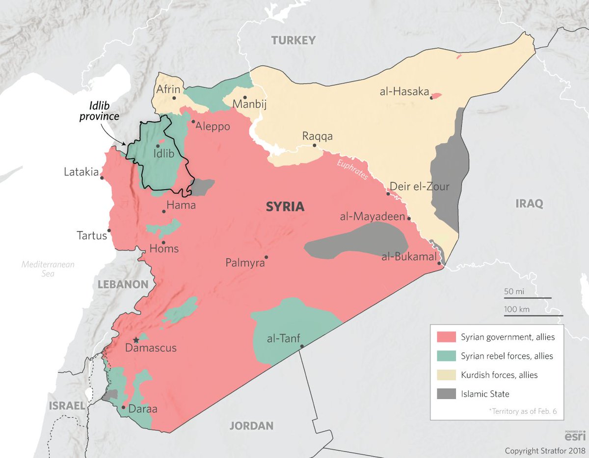 With its military operation in #Afrin and its deployment in #Idlib, #Turkey has ramped up its involvement in the Syrian conflict. The push will drive #Iran to retaliate, intensifying the countries' proxy war in #Syria. ow.ly/lDHV30imH3B