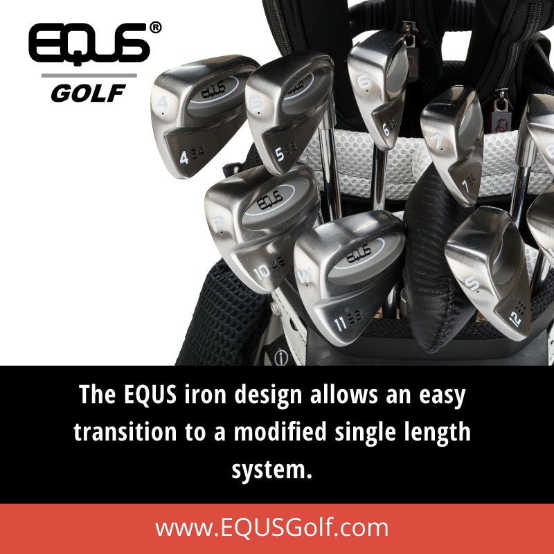 The EQUS iron design allows an easy transition to a modified single length system. #equs #equsgolf #golf