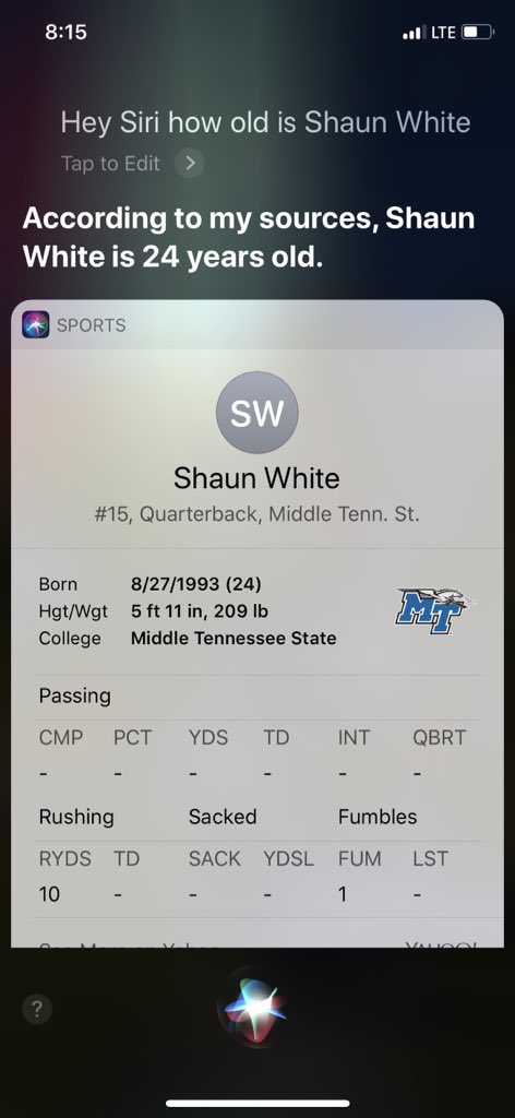 iamtylerp's tweet photo. I thought this was a simple question @shaunwhite...#sirifail #googleisbetter #OlympicGames https://t.co/PMKBRPL9Ap
