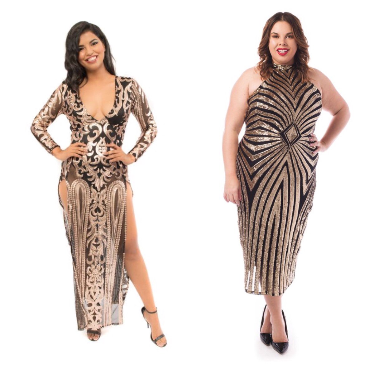 InavieBoutique's tweet photo. We’re big fans of black and gold 🖤🎉
We’ve got the perfect combo in straight and plus sizes! #inavie
Shop the dress on the left: https://t.co/PDj7M3q0Wt
Shop the dress on the right: https://t.co/VyKLaJ9cvh https://t.co/KlCkw7k6cu