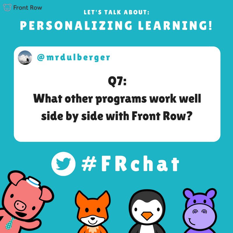 mrdulberger's tweet photo. Q7 #FRChat What other programs work well side by side with Front Row? https://t.co/54iUVLbSRR
