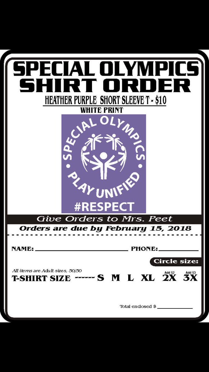 TheBirdHouse__'s tweet photo. Mark your calanders for February 23rd! We will be having a theme for Special Olympics at our last home game and shirts go on sale this week for only $10 sold at all 3 lunches!! All proceeds go towards the Special Olympics don't miss out on this great opportunity to show support! https://t.co/34R1RTVN6j