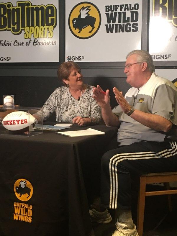 btsohio's tweet photo. Charlie with Carmel Hauteur of the Rainbow Connection of Tuscarawas County and Coach Tyrone Miller of Tuscarawas Central Catholic. @TCCBasketball @TCCNATI0N @CurrenceL https://t.co/Q8fYa6e1Vh