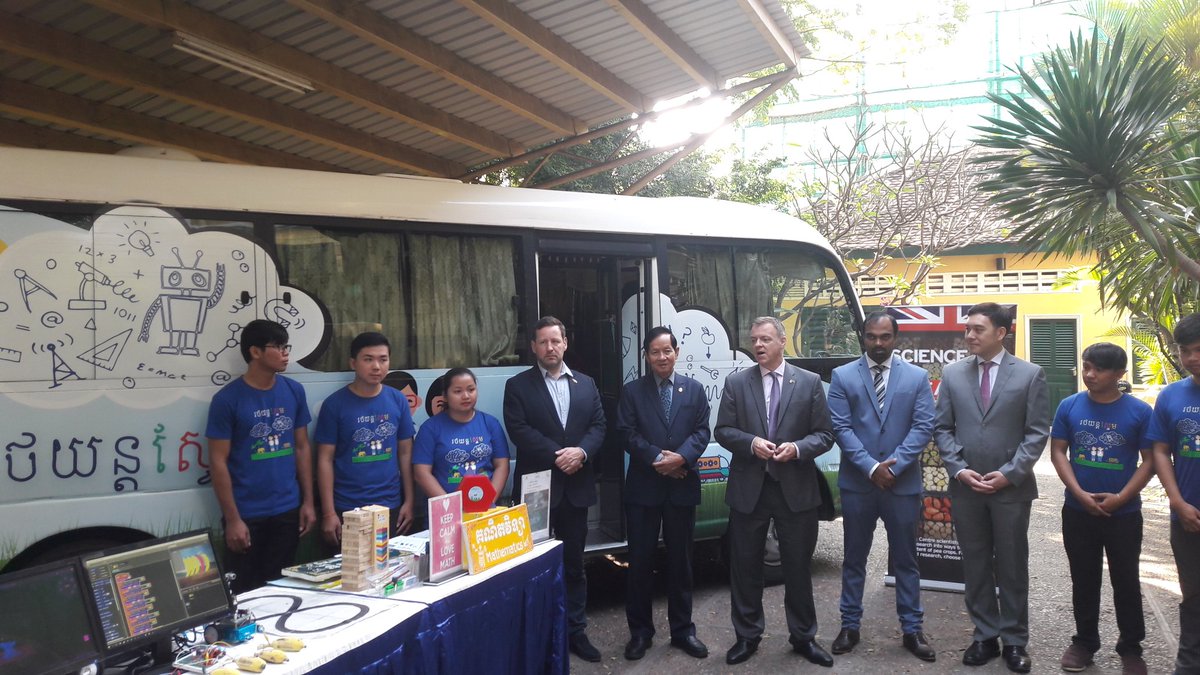 wjlonghurst's tweet photo. Our @ukincambodia support for #STEMBusKH ends in March. Delighted @SmartAxiata taking up the sponsorship thereafter. https://t.co/FEhWmKI47v